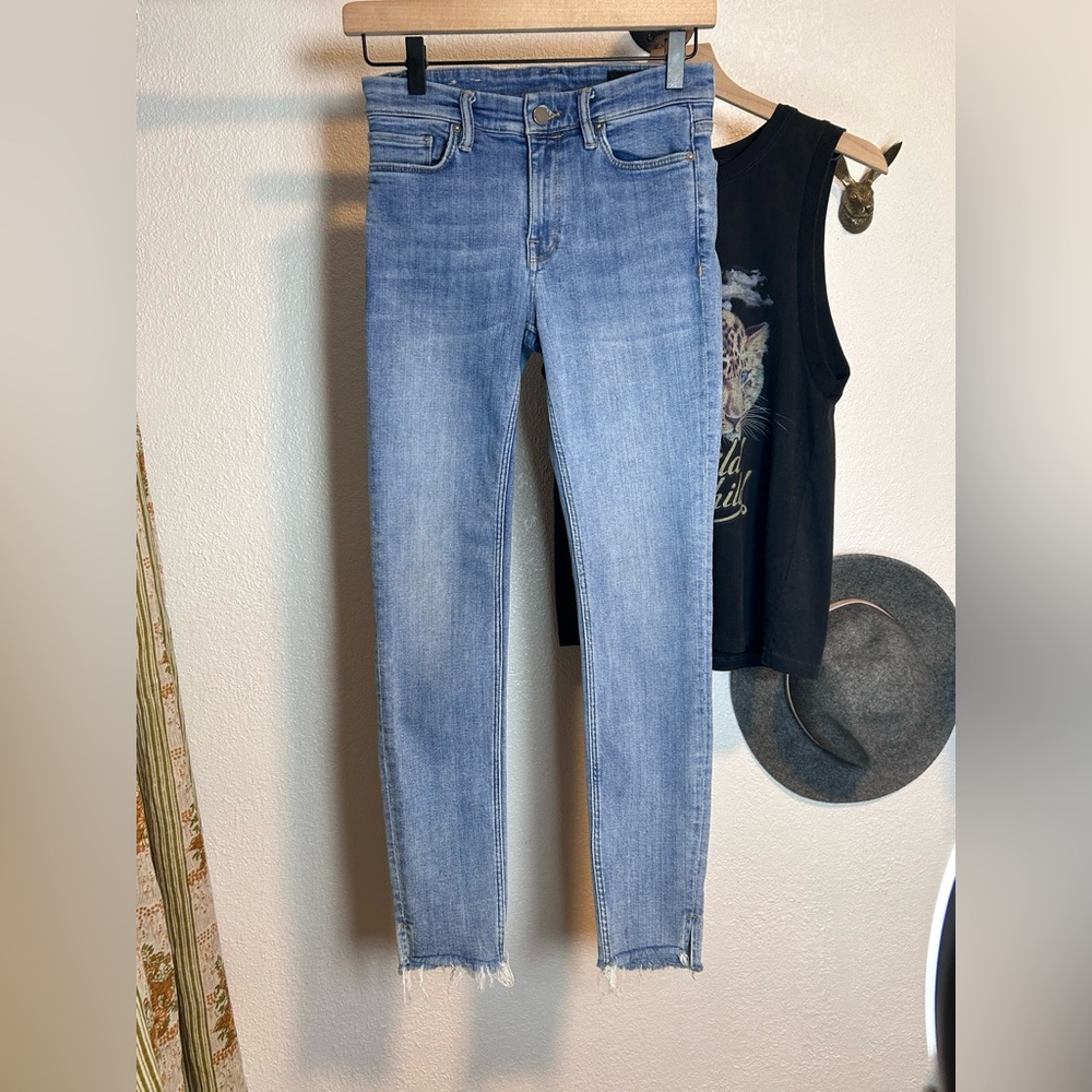AllSaints Grace Ankle Frayed Hem Skinnies Size 27